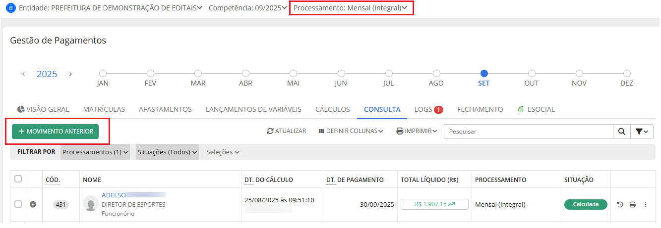 executando