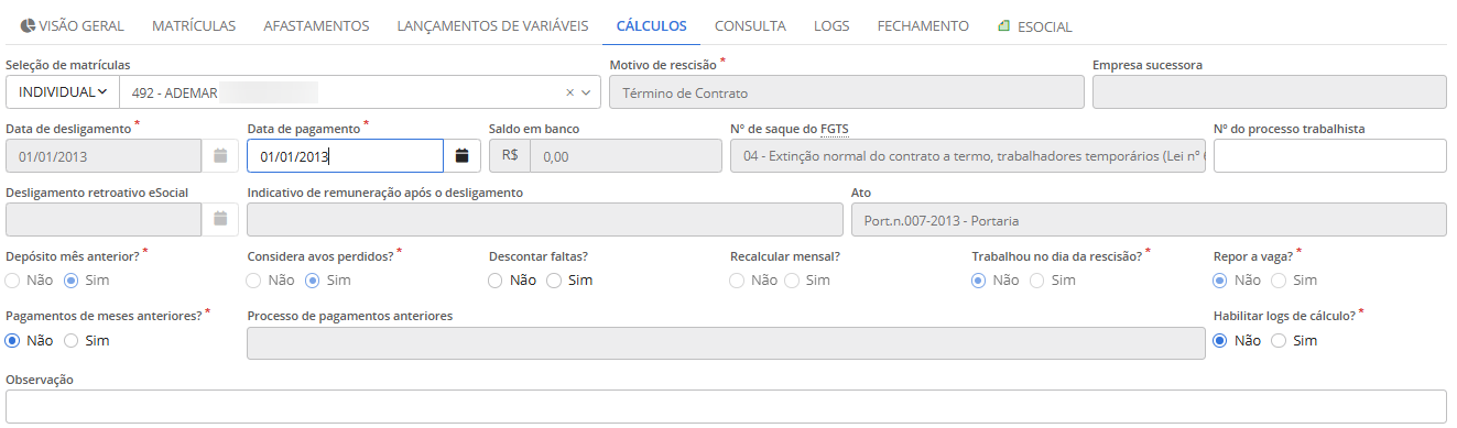 executando