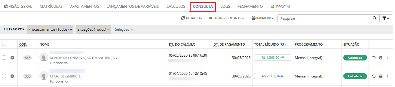 executando
