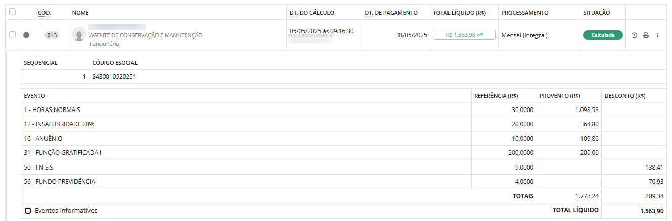 executando