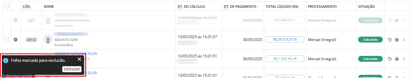 executando