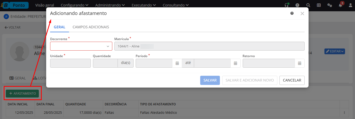 executando