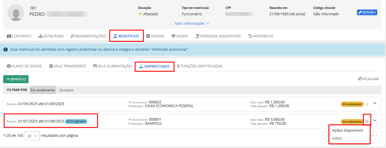 executando