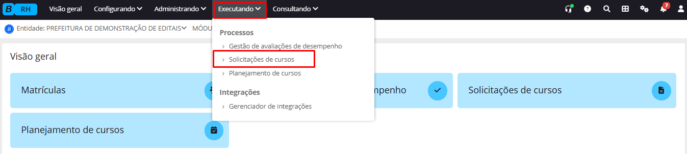 executando