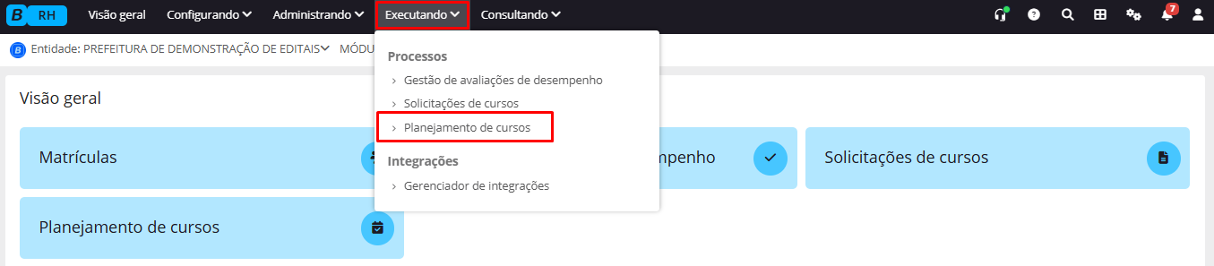 executando