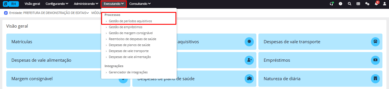 executando