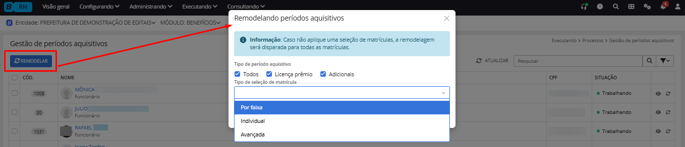 executando