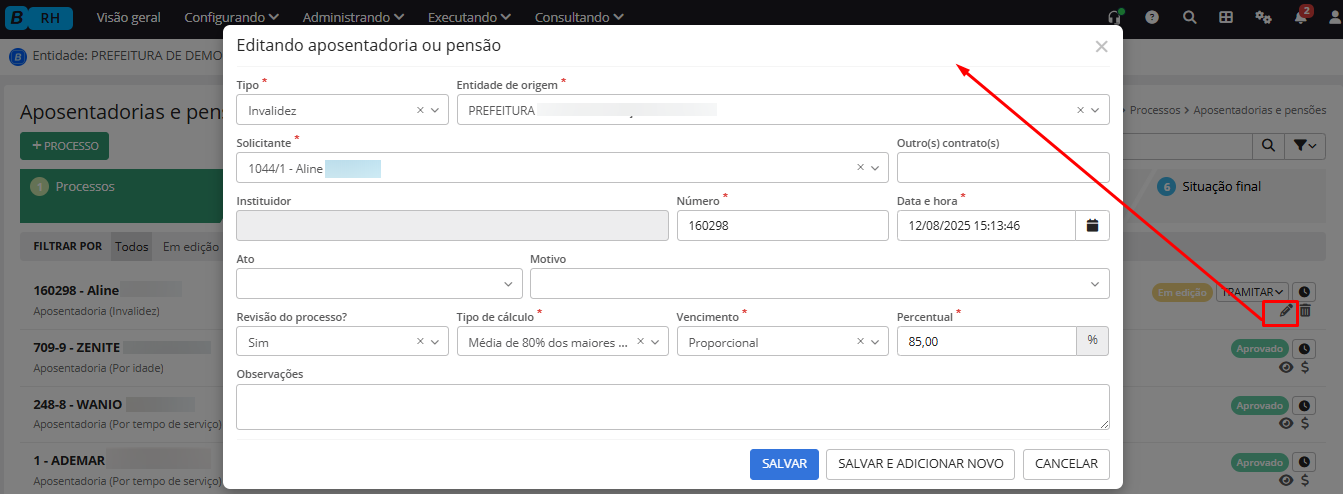 executando