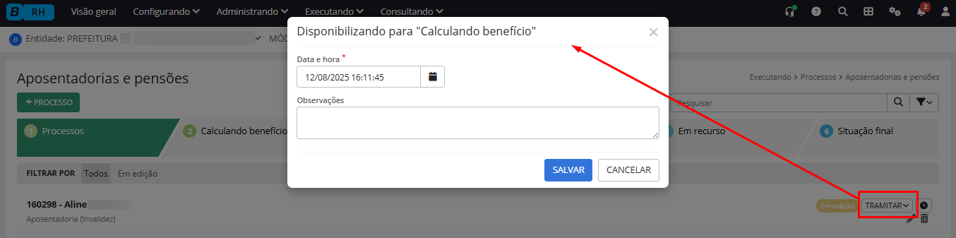 executando