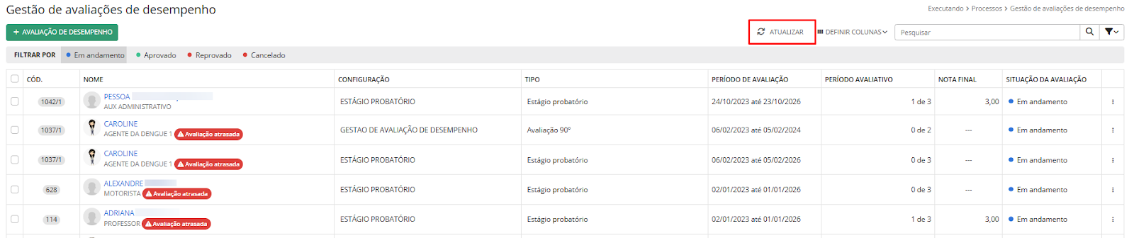 executando
