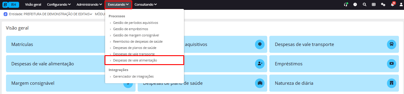 executando