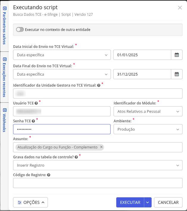 executando