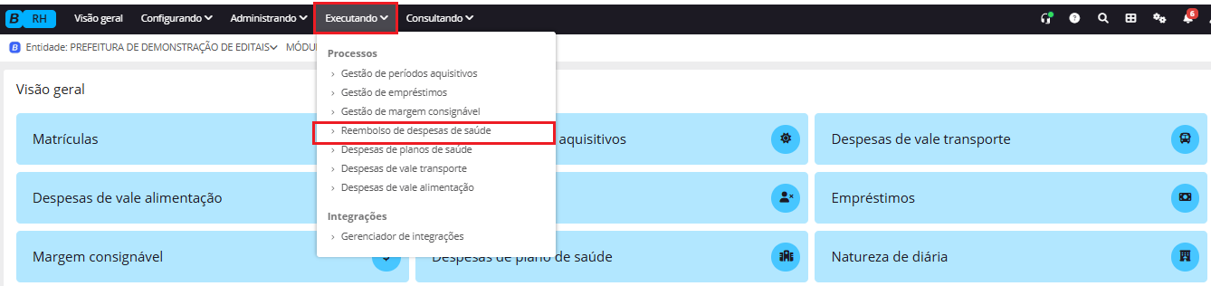 executando