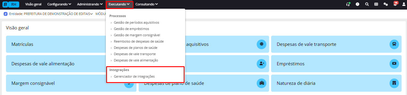 executando