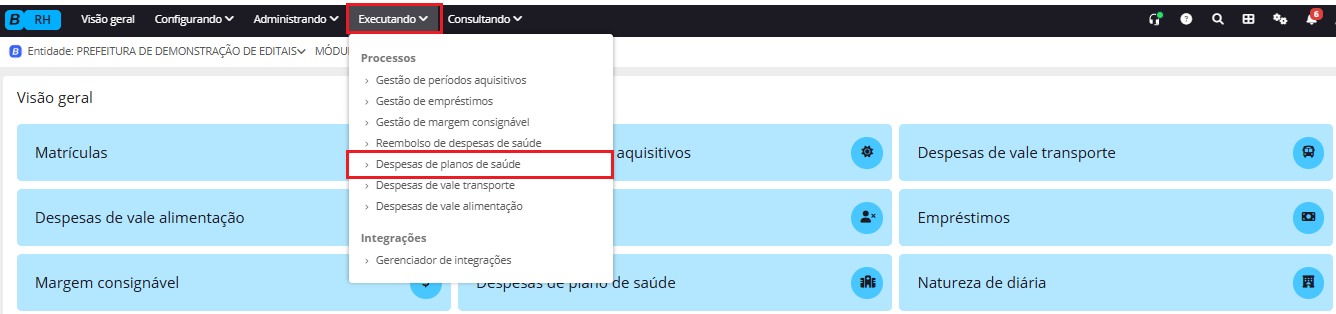 executando