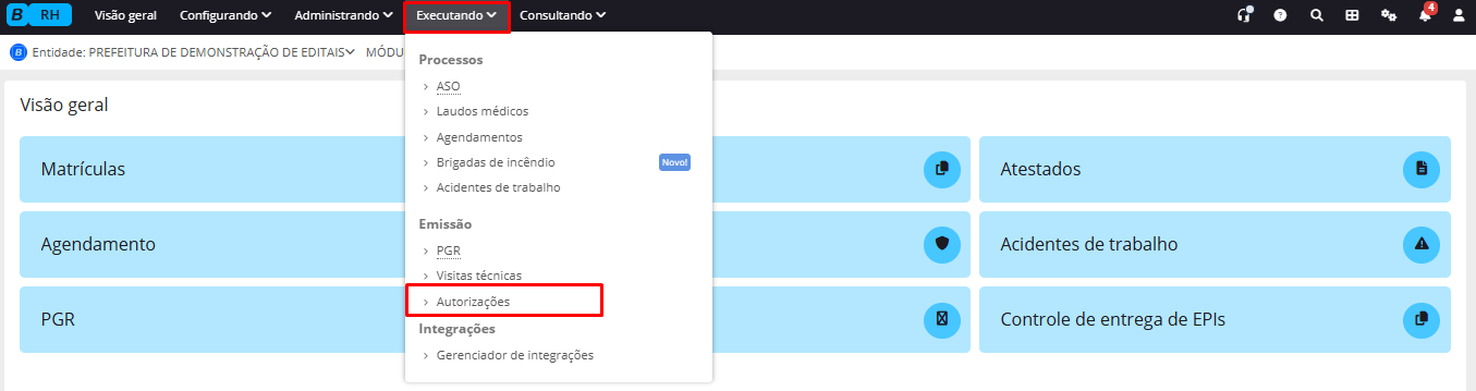 executando