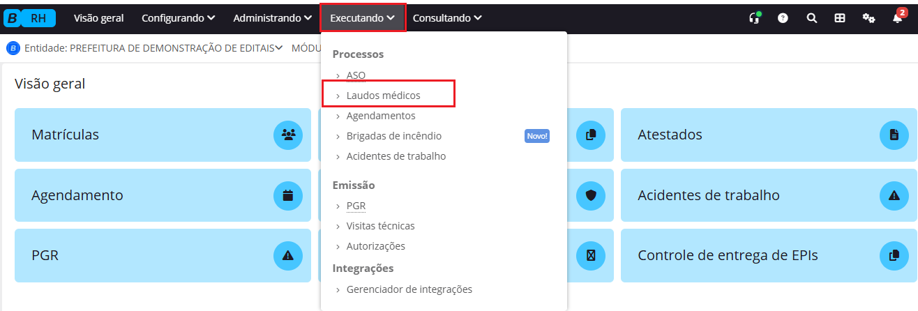 executando
