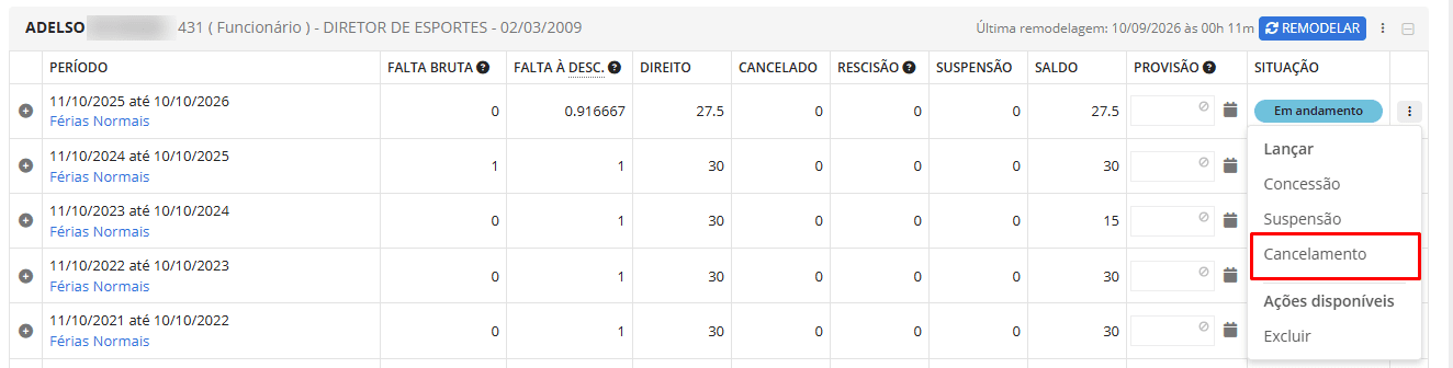 executando