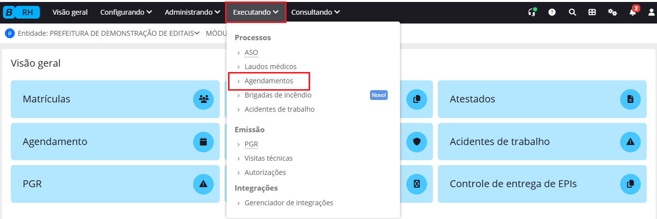 executando