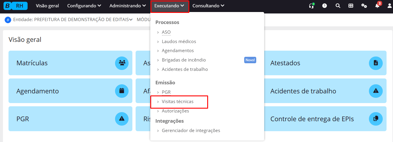 executando