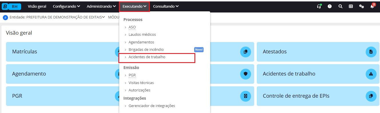 executando