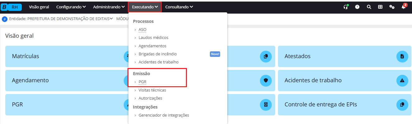 executando