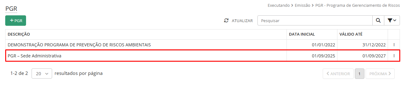 executando