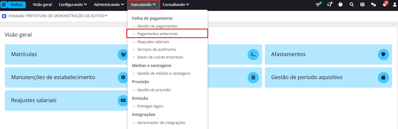 executando