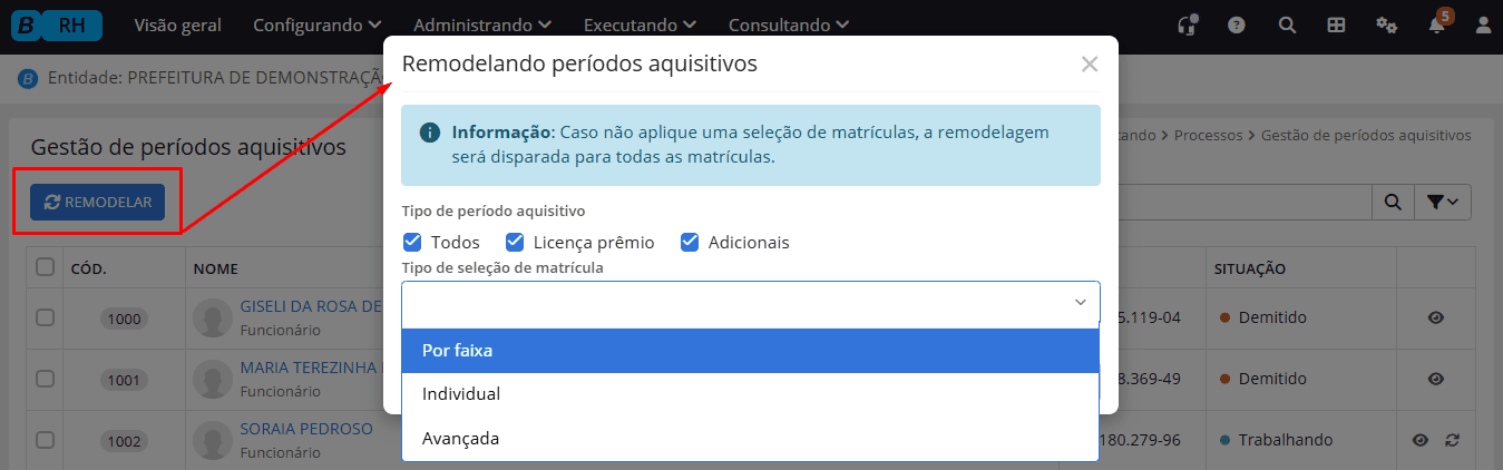 executando